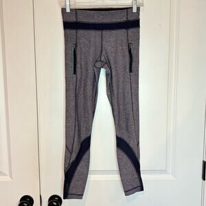 Lululemon Inspire Tight II Heathered Navy Blue 7/8 Legging 4